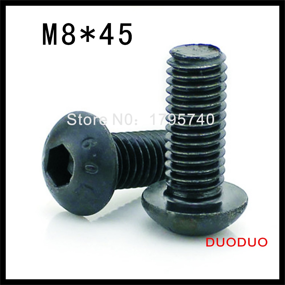 5pcs Iso7380 M8 X 45 Grade 10.9 Alloy Steel Screw Hexagon Hex Socket ...