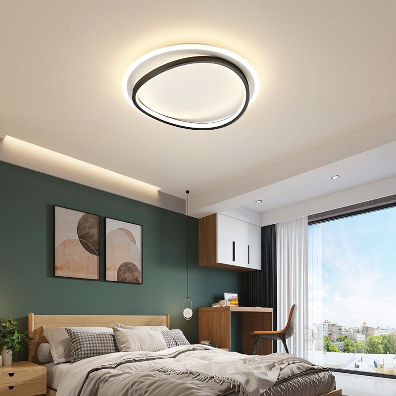 Black Or Gold LED Ceiling Light Study Living Room Modern Nordic Simple Panel Lamp Acrylic Bedroom Kitchen Indoor Round Fixtures|Ceiling Lights|   - AliExpress