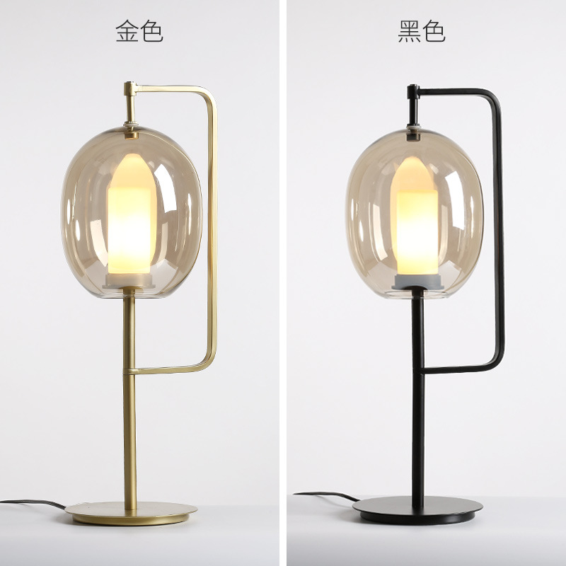 Nordic Black/Golden LED floor lamp bedroom home deco standing lighting living room fixtures Iron Glass vertical luminaires|Floor Lamps|   - AliExpress