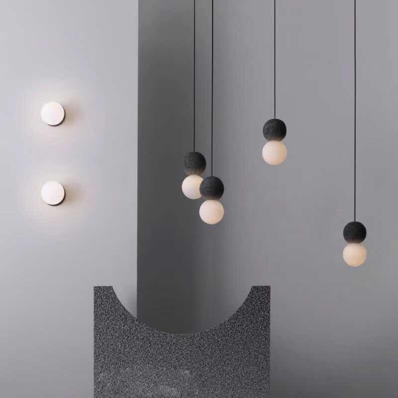 Nordic Simple LED Pendant Lights Glass Ball Bedroom Bedside Creative Hanging Lamp Restaurant Bar Coffe Single Head Fixtures G9|Pendant Lights|   - AliExpress