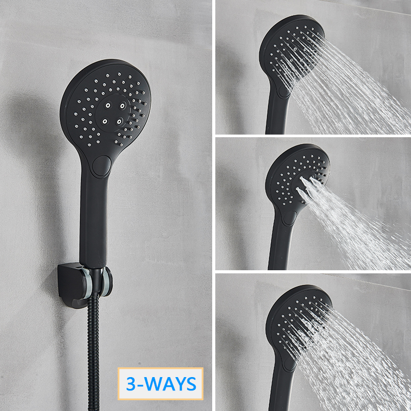 Matte Black Shower Faucets Wall Mount Bathroom Shower Faucets Bathtub Faucet Mixer Tap Shower Mixer Valve Control Valve|Faucet Cartridges|   - AliExpress