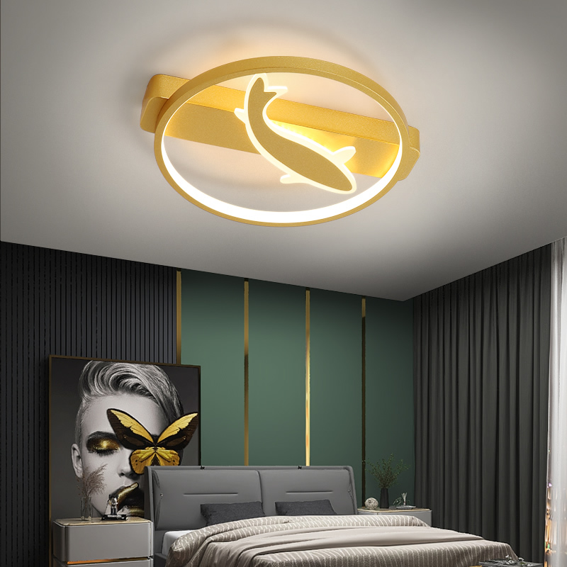 Gold Or White Creative LED Ceiling Light Children Room Surface Mount Modern Panel Lamp Bedroom Kitchen Fish Decoration Fixtures|Ceiling Lights|   - AliExpress