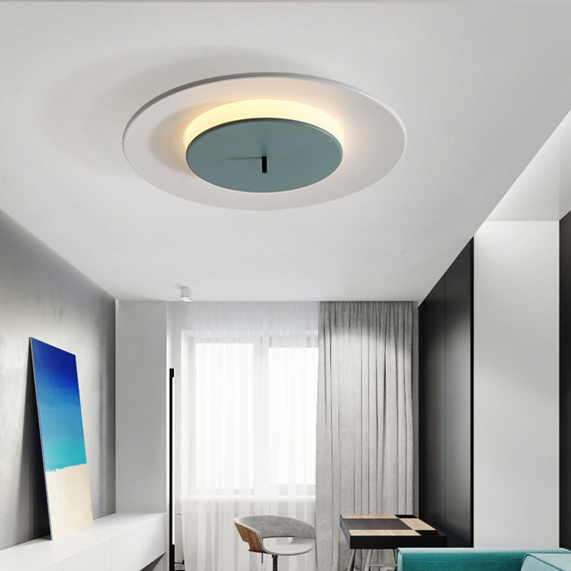 Modern Simple LED Ceiling Light Nordic Iron Children Living Room Round Ceiling Lamp Bedroom Restaurant Indoor Creative Fixtures|Ceiling Lights|   - AliExpress