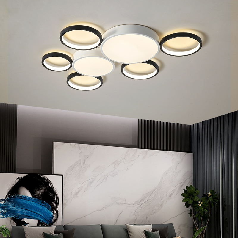 LED Modern Creative Ceiling Light Black Add White Dining Living Room Surface Mount Panel Lamp Bedroom Kitchen Simple Fixtures|Ceiling Lights|   - AliExpress