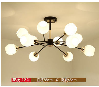 Nordic LED Chandelier Lighting AC90V   260V Iron Branch Art Hanging Lamp For Living Room Restaurant Kitchen Deco chandeliers|Chandeliers|   - AliExpress