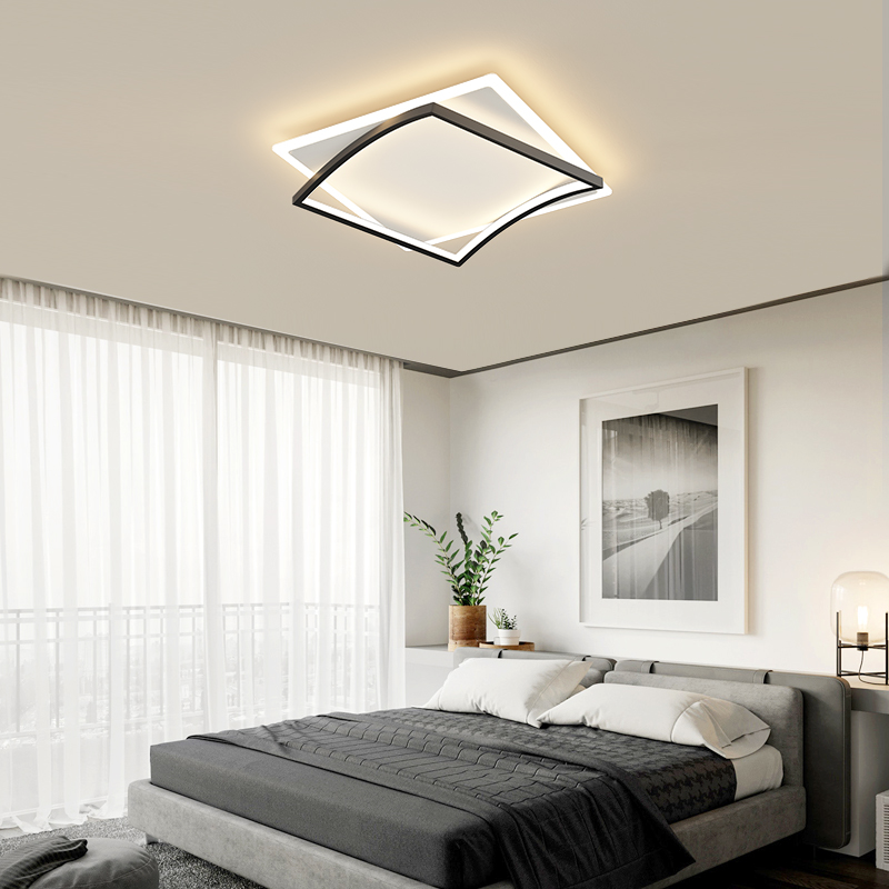 Modern Simple Ceiling Light Living Room Square Surface Mount LED Panel Lamp Bedroom Kitchen Home Deco Black Or Gold Luminaires|Ceiling Lights|   - AliExpress