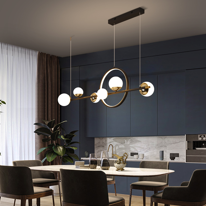 Creative Nordic LED Pendant Light Dining Room Island Modern Simple Long Hanging Lamp Restaurant Coffee Shop Bar Kitchen Fixtures|Pendant Lights|   - AliExpress