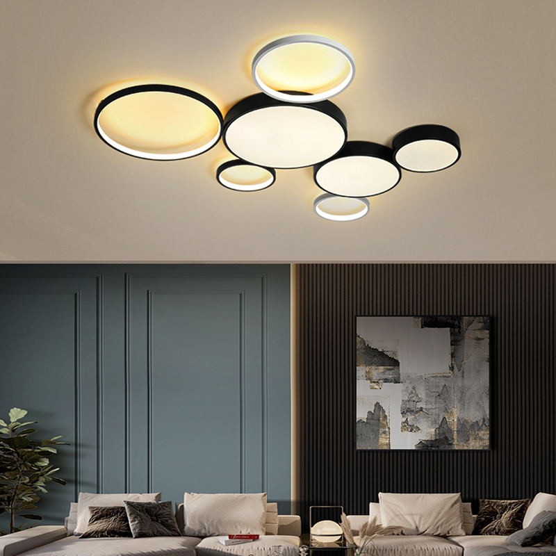 LED Modern Creative Ceiling Light Black Add White Dining Living Room Surface Mount Panel Lamp Bedroom Kitchen Simple Fixtures|Ceiling Lights|   - AliExpress