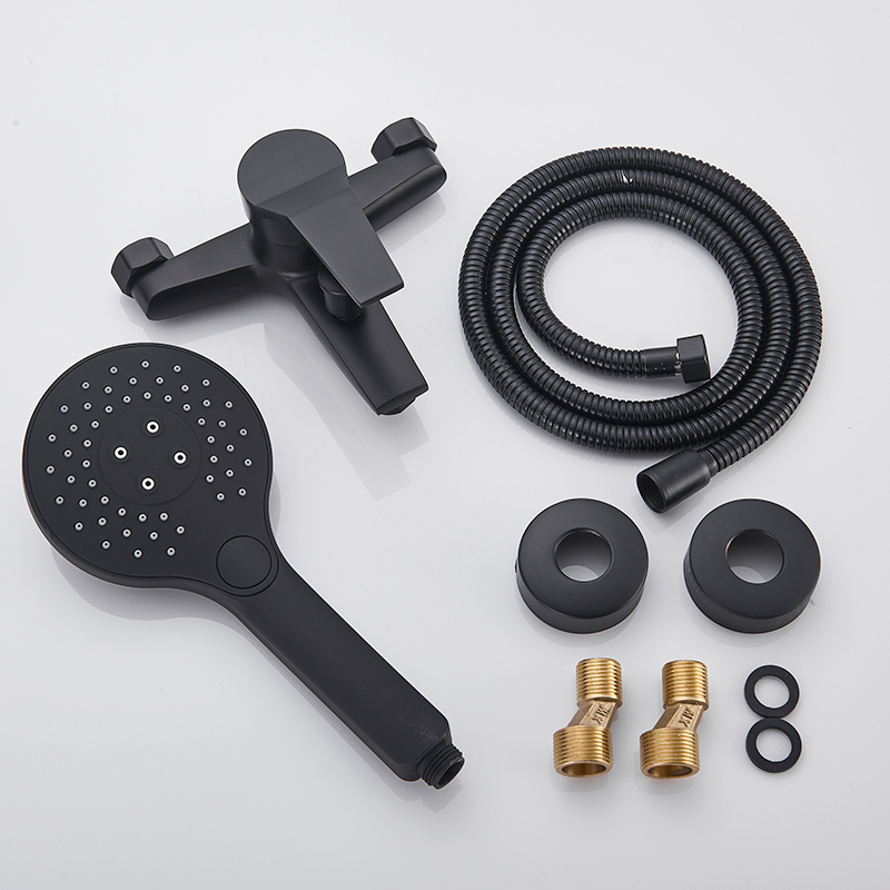 Matte Black Shower Faucets Wall Mount Bathroom Shower Faucets Bathtub Faucet Mixer Tap Shower Mixer Valve Control Valve|Faucet Cartridges|   - AliExpress