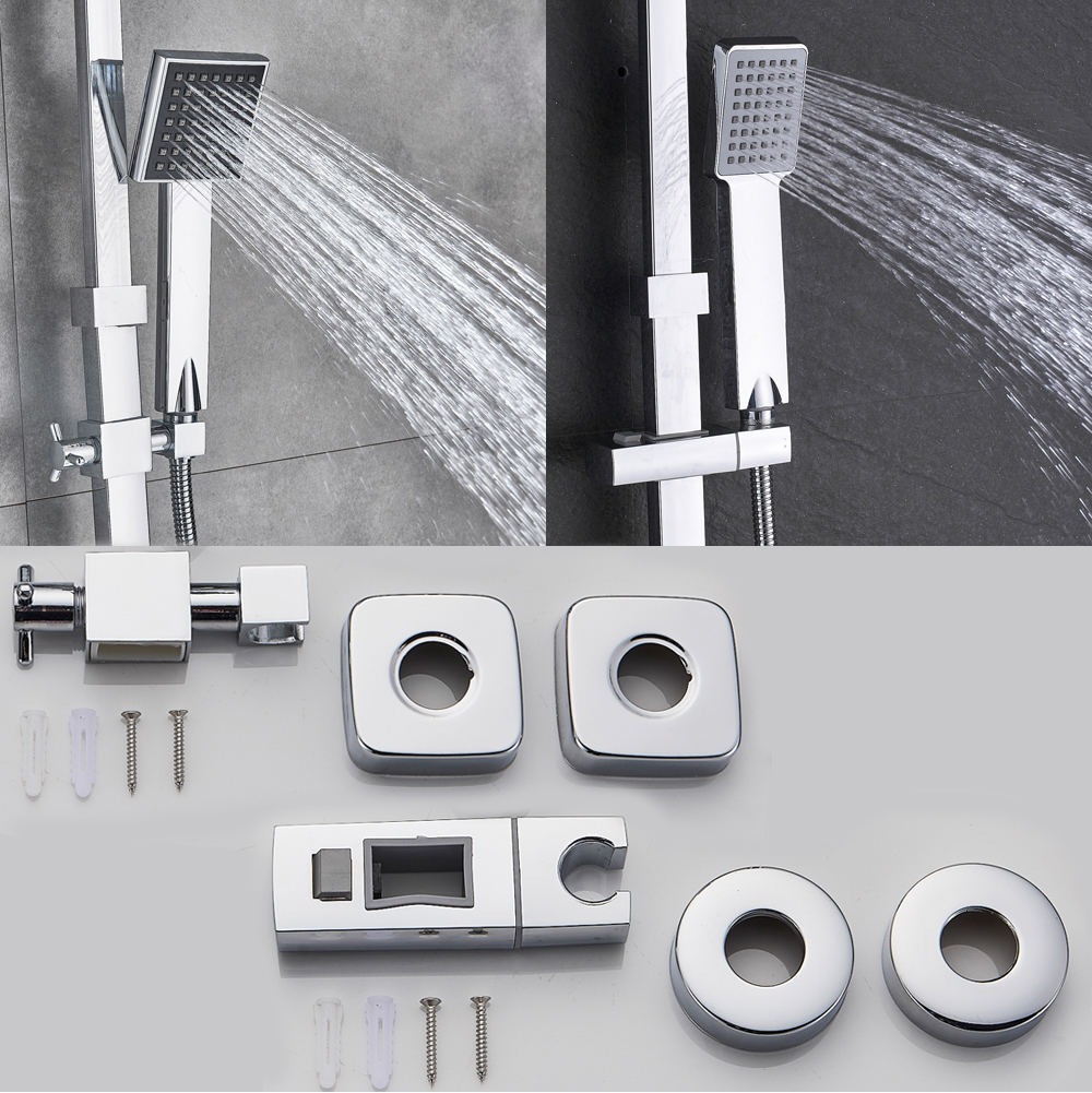 Rozin Chrome Shower Cabin Faucet Set Bathroom Rainfall Shower Mixers towel Swivel Spout Bath Shower Crane Hot Cold  Mixer Tap|shower mixer|mixer tapsbathtub shower - AliExpress