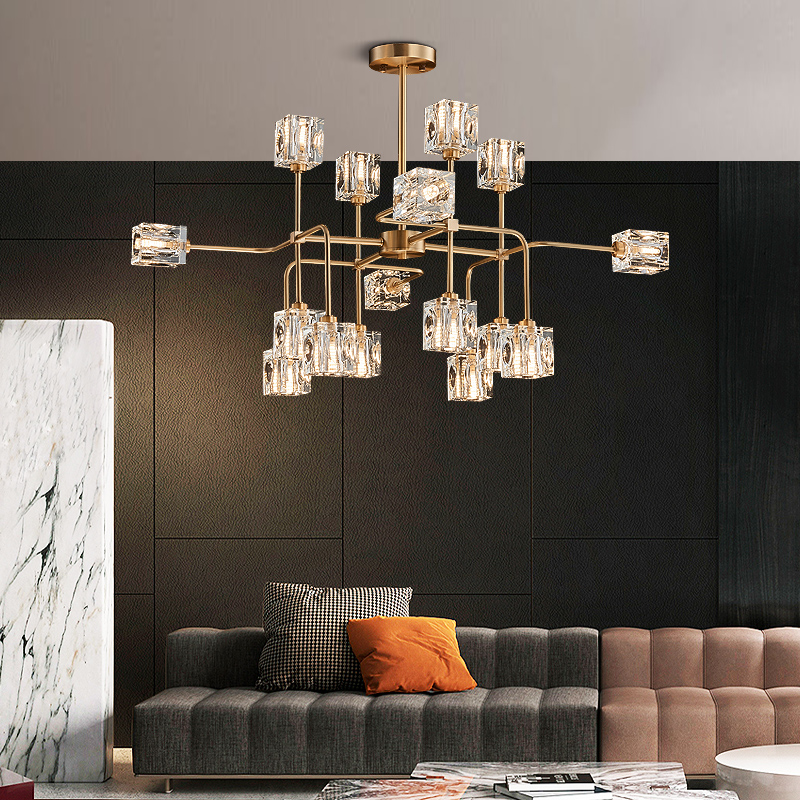 Crystal Luxury Chandelier Lighting For Dining Living Room Lobby Home Deco Hanging Lamp Nordic Multiple Heads Gold Art Fixtures|Chandeliers|   - AliExpress