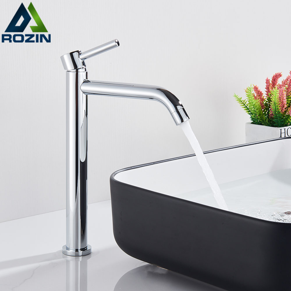 Chrome Basin Faucet Deck Mount Waterfall Spout Single Handle Bathroom Basin Mixer Taps Hot Cold Water Faucet One Hole|mixer taps|polish chromebasin mixer - AliExpress