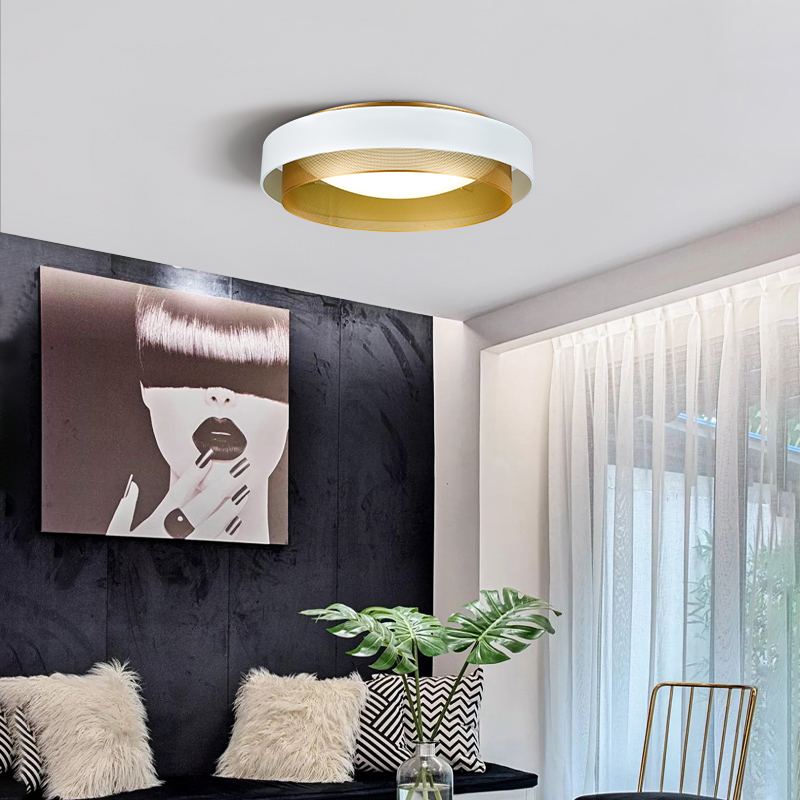 Remote Dimming LED Ceiling Light Black Or White Nordic Creative Round Designer Panel Lamp For Dining Living Room Bedroom Kitchen|Ceiling Lights|   - AliExpress