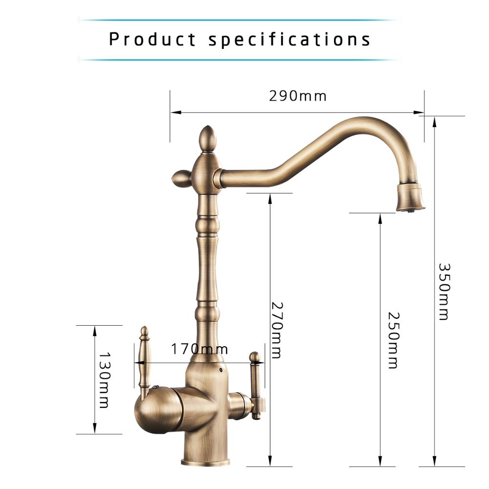 Modern Kitchen Water Filter Faucet Lead Free Water Filtration Faucet Antique Brass Drinking Water Faucet Kitchen Sink Faucet|Kitchen Faucets|   - AliExpress