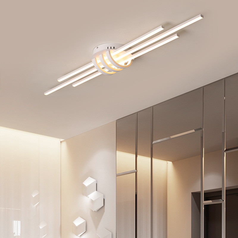 Creative Modern LED Ceiling Light For Bedroom Aisle Corridor Porch Long Panel Lamp Black Or White Simple Acrylic Ceiling Lamps|Ceiling Lights|   - AliExpress