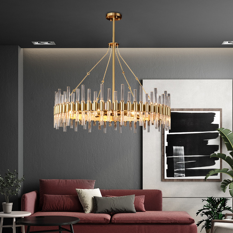 Luxury LED Chandelier Lighting Gold Postmodern Glass Hanging Lamp For Dining Living Room Villa Hall Home Decoration Chandeliers|Chandeliers|   - AliExpress