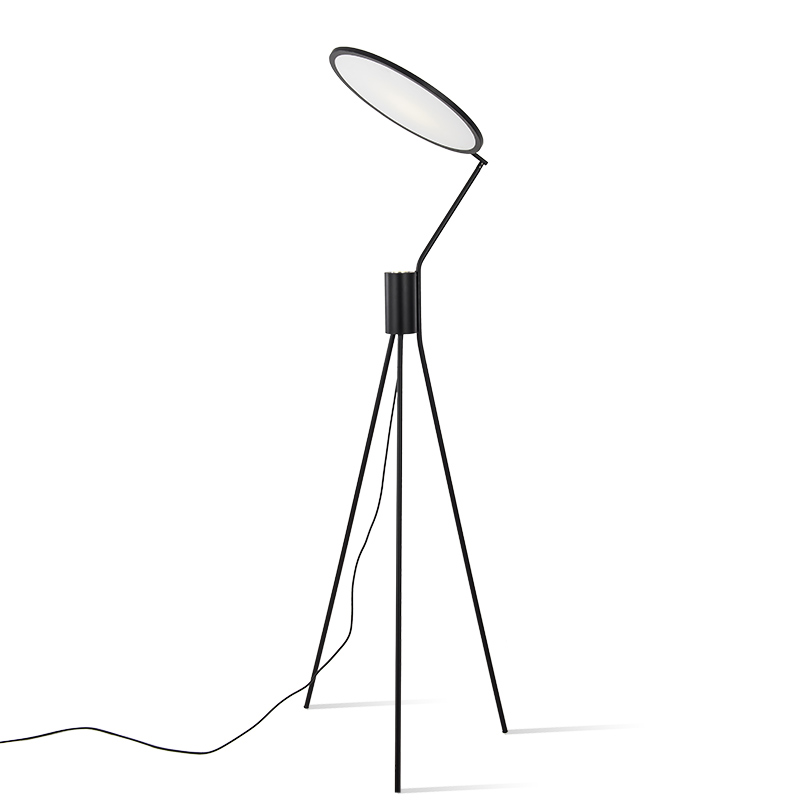 Nordic Creative Black LED Floor Lamp Acrylic Dining Living Room Bedroom Standing Lighting Tripod Vertical Fixture AC 90V to 260V|Floor Lamps|   - AliExpress