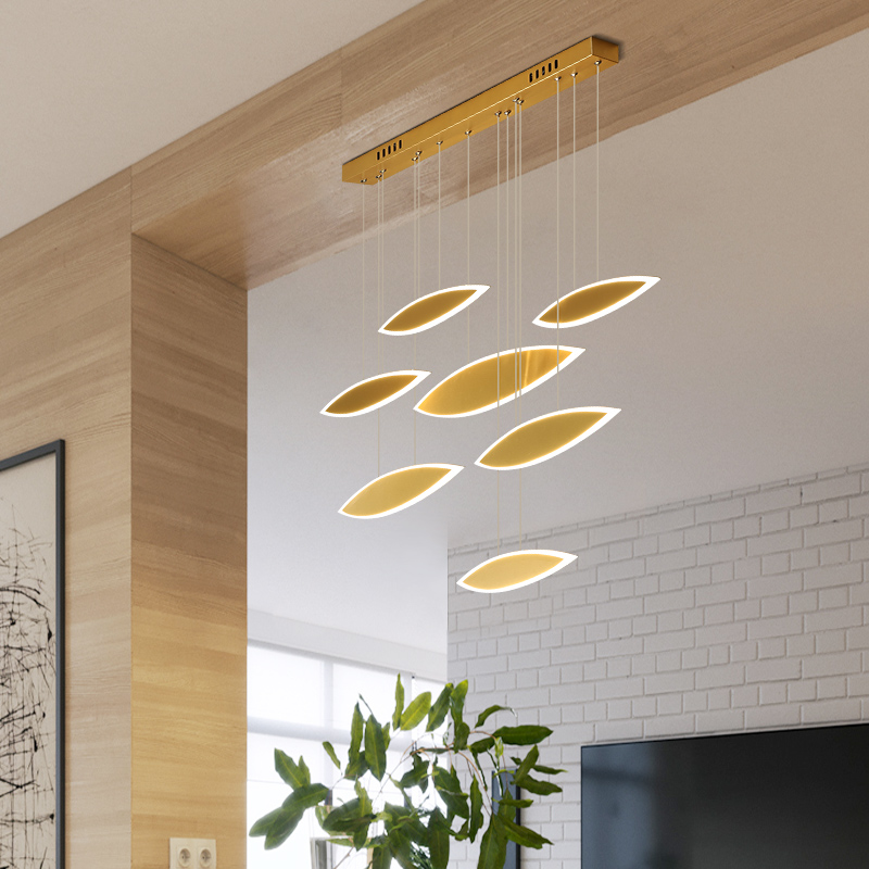 Nordic Gold Creative LED Pendant Light Dining Room Bar Modern Luxury Long Hanging Lamp Coffee Shop Restaurant Designer Fixtures|Pendant Lights|   - AliExpress