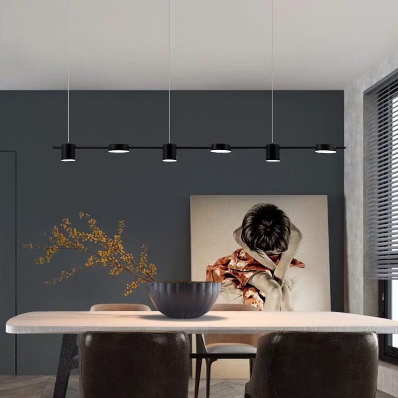 Postmodern Gold or Black LED Chandelier Dining Room Long Pendant Lamp Nordic Bar Coffee Shop Home Deco Lighting Hanging Fixtures|Pendant Lights|   - AliExpress