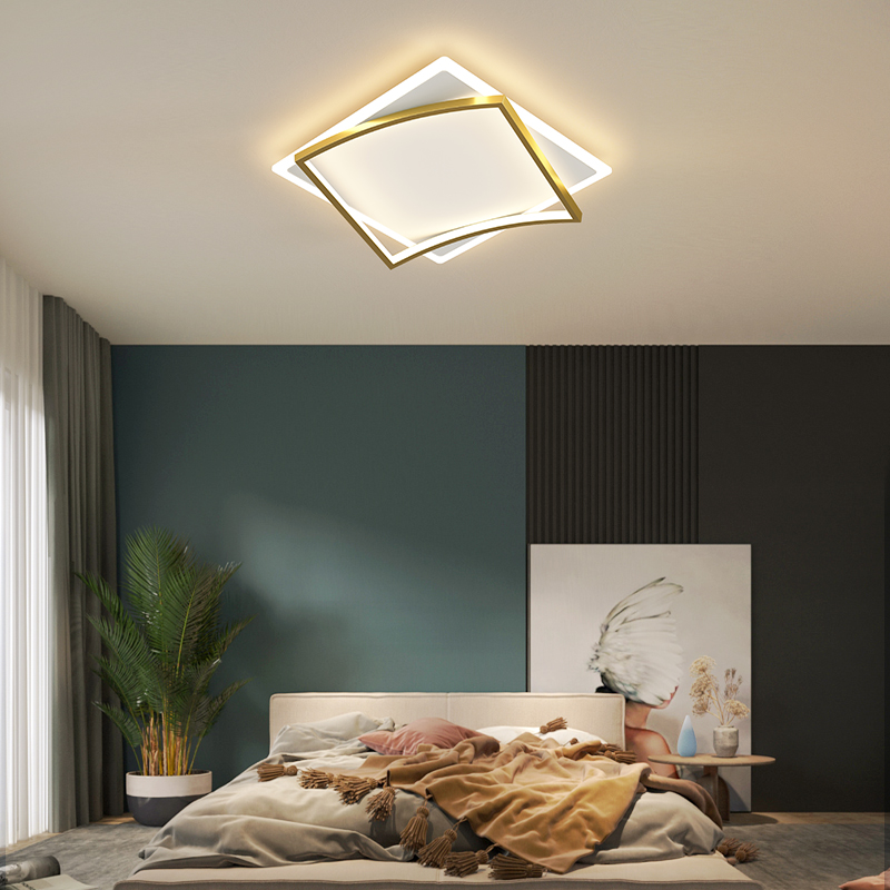 Modern Simple Ceiling Light Living Room Square Surface Mount LED Panel Lamp Bedroom Kitchen Home Deco Black Or Gold Luminaires|Ceiling Lights|   - AliExpress