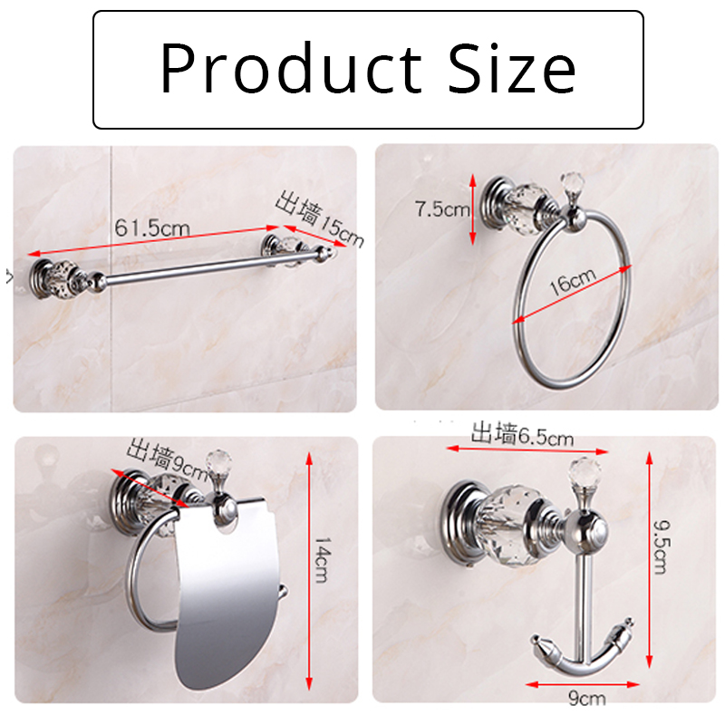 Transparent crystal bathroom hardware set solid copper chrome Towel Bar Toilet Paper Holder wall mounted bathroom accessorie|Bath Hardware Sets|   - AliExpress