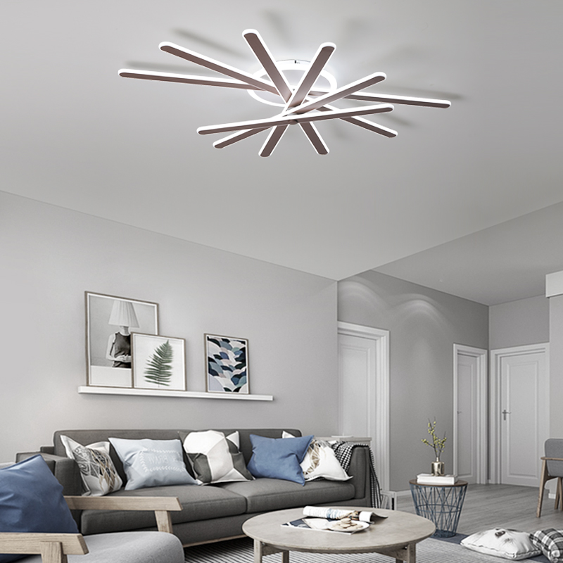 Modern Simple Brown LED Ceiling light Remote Control Dining Living Room New Ceiling Lamp Nordic Acrylic Bedroom Home Luminaires|Ceiling Lights|   - AliExpress