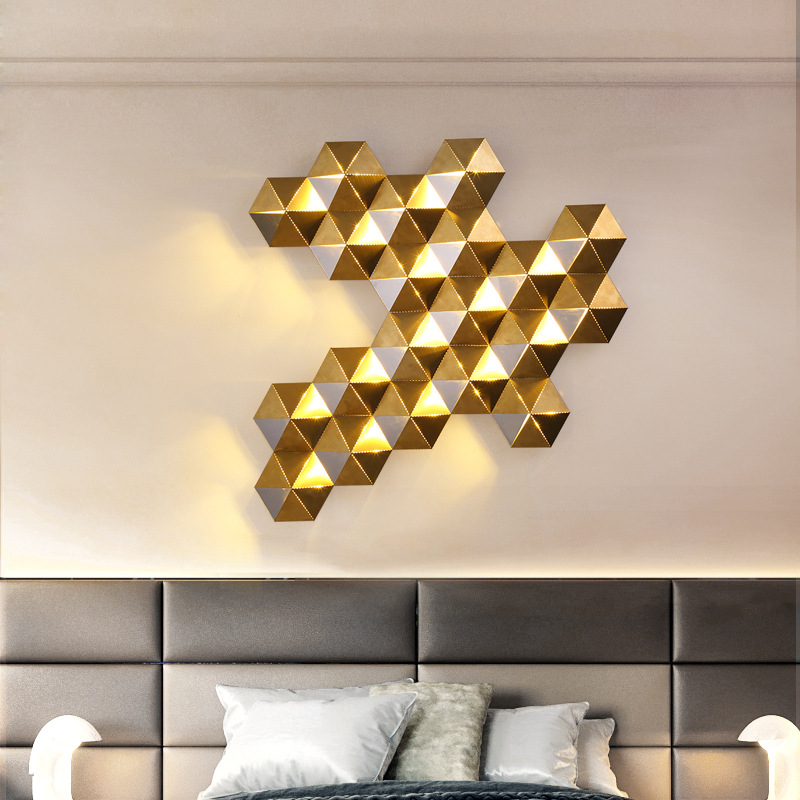 Post modern Golden LED wall lamp Novelty Creative Stainless steel Lighting Restaurant bedroom living room bedside sconces|LED Indoor Wall Lamps|   - AliExpress