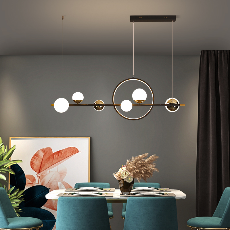 Creative Nordic LED Pendant Light Dining Room Island Modern Simple Long Hanging Lamp Restaurant Coffee Shop Bar Kitchen Fixtures|Pendant Lights|   - AliExpress