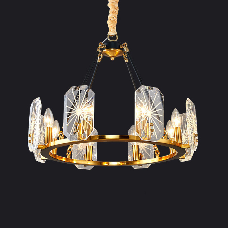 Crystal Luxury LED Chandelier Lighting For Living Room Villa Restaurant Round Hanging Lamp Postmodern New Home Art Chandeliers|Chandeliers|   - AliExpress