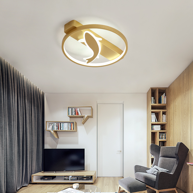 Gold Or White Creative LED Ceiling Light Children Room Surface Mount Modern Panel Lamp Bedroom Kitchen Fish Decoration Fixtures|Ceiling Lights|   - AliExpress