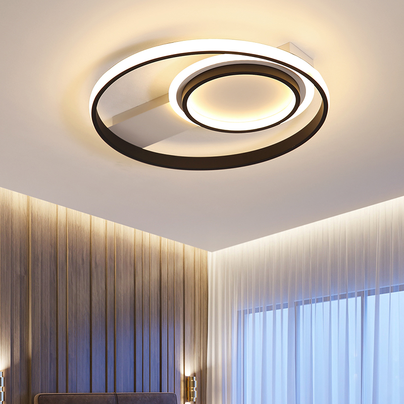 Simple LED Ceiling Lights 43W 51W Modern Ceiling Lamps for Living Room Kitchen Surface Mount Flush Panel Light Remote Control|Ceiling Lights|   - AliExpress