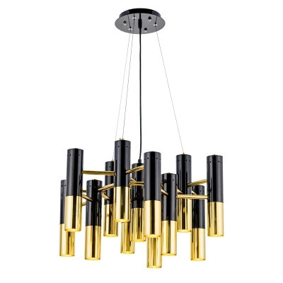 Postmodern LED Chandelier Aluminum Black Plus Gold Hanging Lamp Living Room Restaurant Bedroom Lighting Fixtures AC90V   260V|Chandeliers|   - AliExpress