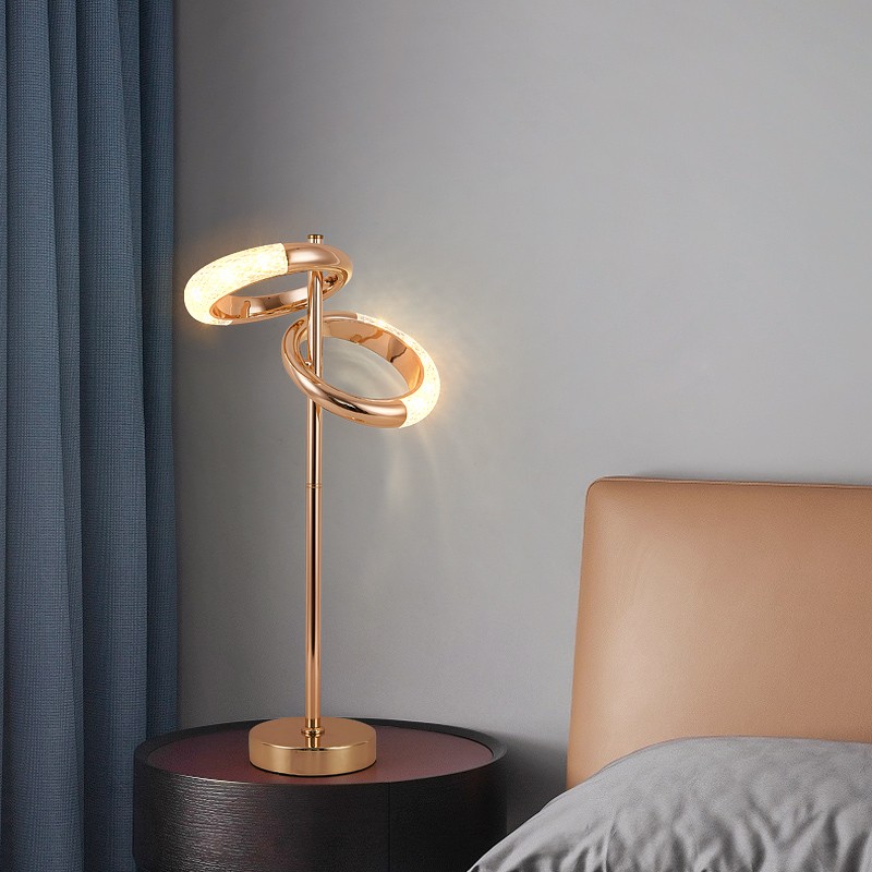 Zinc Alloy Modern Luxury LED Table Light Designer Creative Rings Desk Lamp Living Room Bedroom Bedside Home Art Lighting Fixture|LED Table Lamps|   - AliExpress