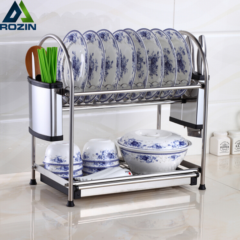 Desktop Home Kitchen Organizer Rack Storage Holder Tableware drain rack Kitchen cabinet storage Stainless Steel Finish|Kitchen Cabinet Storage|   - AliExpress