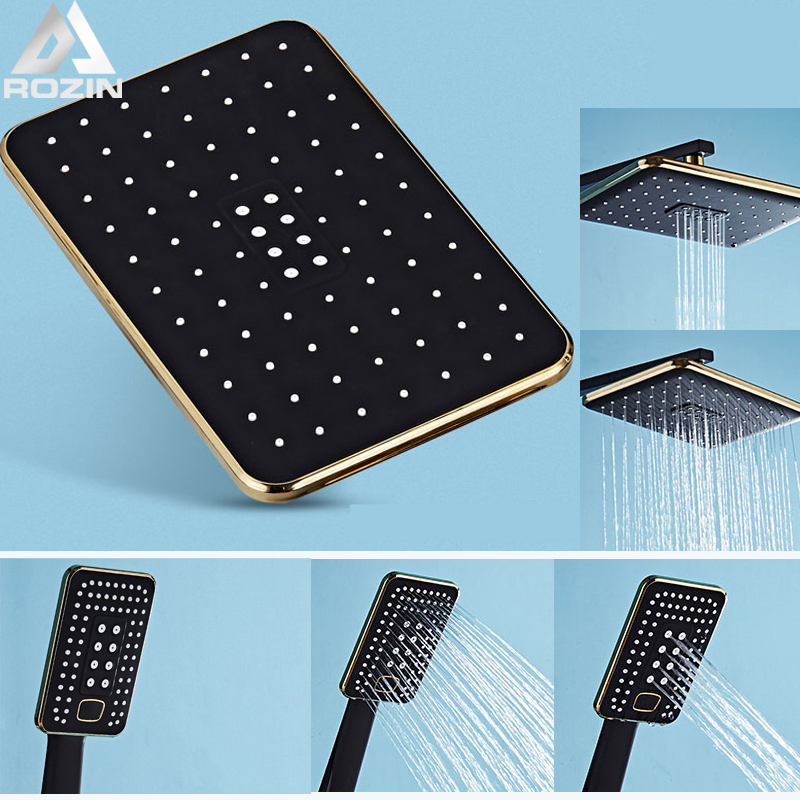 Free Shipping Rainfall Shower Head Over head Shower Sprayer Multifunction Bath Showerhead with Handshower Black Color|rainfall shower head|shower headshower sprayer - AliExpress