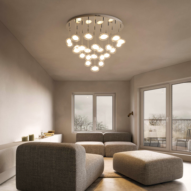 Modern simplicity LED chandelier ceiling Nordic glass ball hanging lights bedroom lighting fixtures living room pendant lamps|Ceiling Lights|   - AliExpress