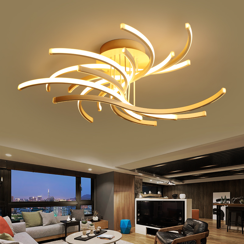 Postmodern LED ceiling lights aluminum lighting remote dimming lighting living room bedroom lamps home fixtures|Ceiling Lights|   - AliExpress