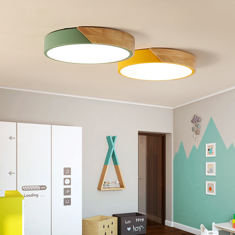 18W 24W 36W LED Ceiling Lights With Remote Control for Living room Bedroom Wooden Indoor Round Modern Plafond Lamp Flush Mount|Ceiling Lights|   - AliExpress