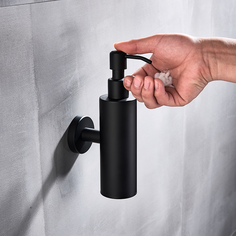 Matte Black Liquid Soap Dispenser pump Whipped Mousse Points Bottling Shampoo Lotion Wall Mounted Shower Gel Pump Bottles|Liquid Soap Dispensers|   - AliExpress