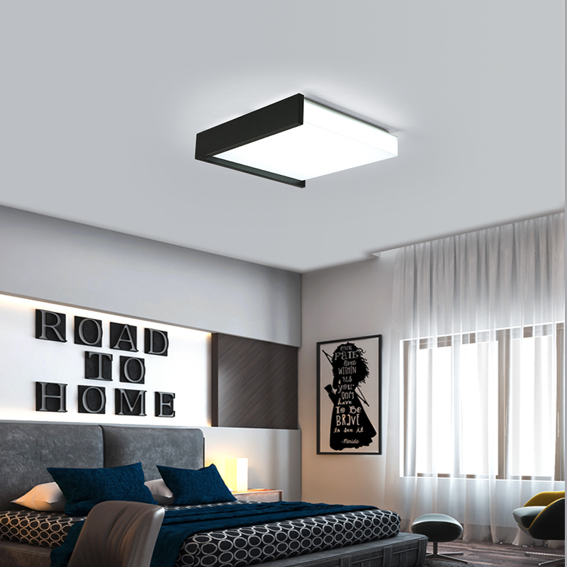 White or Black LED Ceiling Lights For Dining Children's Room Kitchen Ceiling Lamp Acrylic Simple Surface Mount Flush Panel Light|Ceiling Lights|   - AliExpress