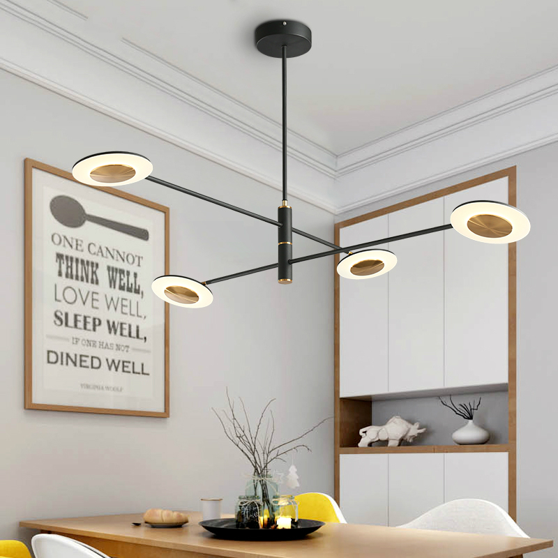 4/6/8 Heads LED Chandelier Lighting  Acrylic Smart Dimming Hanging Lamps For Living Room Restaurant Bedroom Home Decoration|Pendant Lights|   - AliExpress