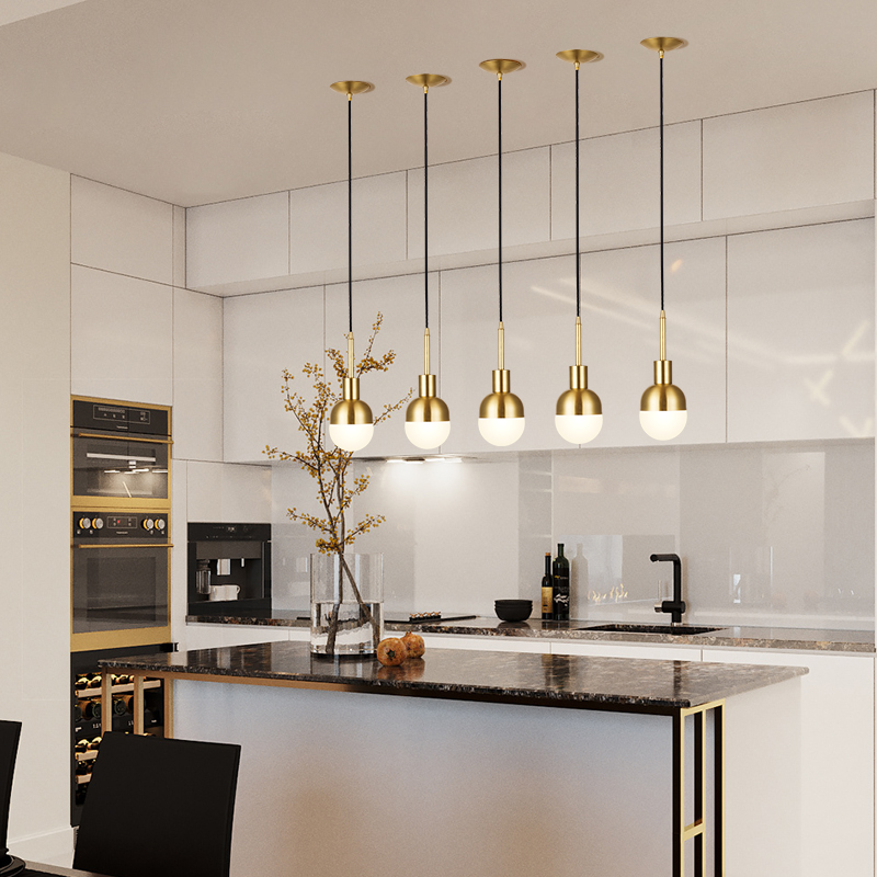 Simple Postmodern LED Pendant Lights For Bderoom Bedside Bar Restaurant Hanging Lamp Gold Single Head Pendant Lamps E27 9W|Pendant Lights|   - AliExpress