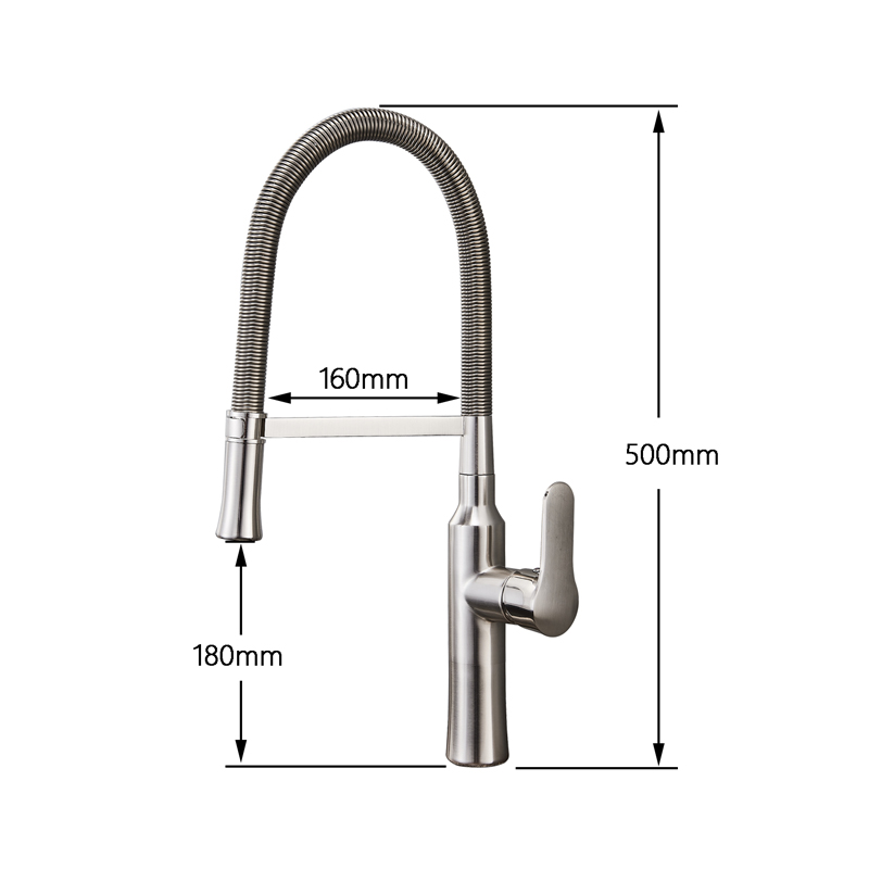 Flexible Pipe Kitchen Sink Faucet Chrome Pull Down Kitchen Mixer Faucet Swivel Spout Hot and Cold Water for Kitchen with Bracket|Kitchen Faucets|   - AliExpress