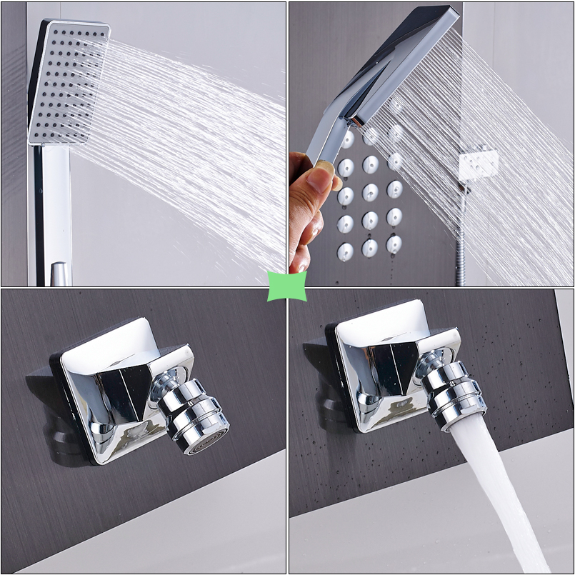 Intelligent Thermostatic Shower Panel Faucet Thermostatic Mixer Shower Set Waterfall Rain Bath Shower Faucet System 3 Handles Ta|Shower Faucets|   - AliExpress