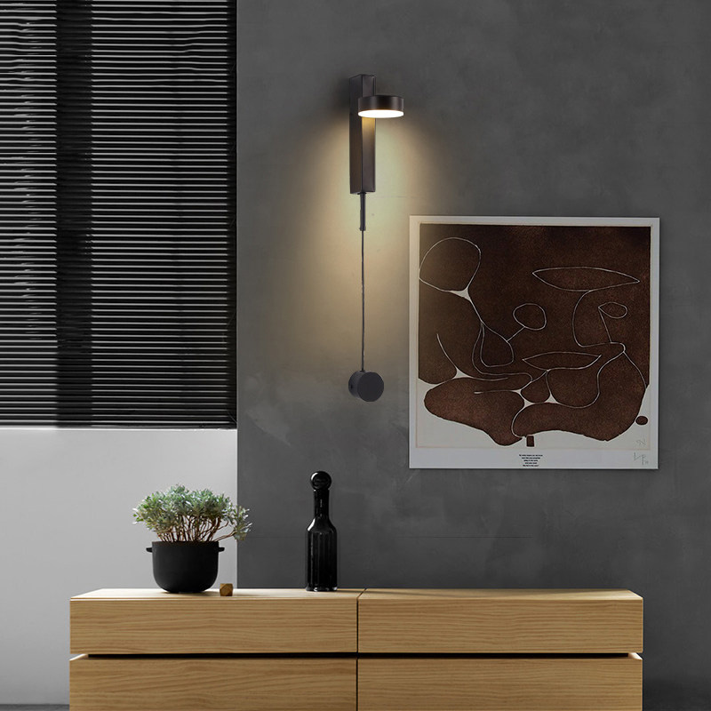 Modern minimalist gold/black LED wall lamp bedroom bedside wall lights corridor fixtures  aisle lamp study balcony lights|LED Indoor Wall Lamps|   - AliExpress