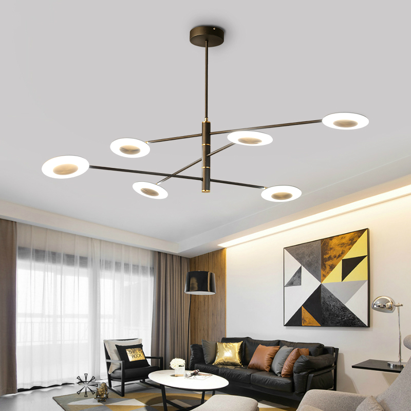 4/6/8 Heads LED Chandelier Lighting  Acrylic Smart Dimming Hanging Lamps For Living Room Restaurant Bedroom Home Decoration|Pendant Lights|   - AliExpress