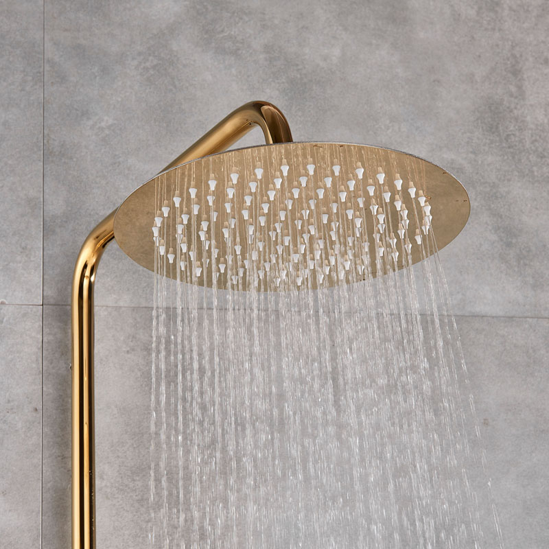 Golden Shower Set Faucet Single Handle 3 ways 8" Rainfall Shower Mixer with Handshower Waterfall Spout Bath Shower System|gold and silver shoes|faucet goldfaucet pump - AliExpress