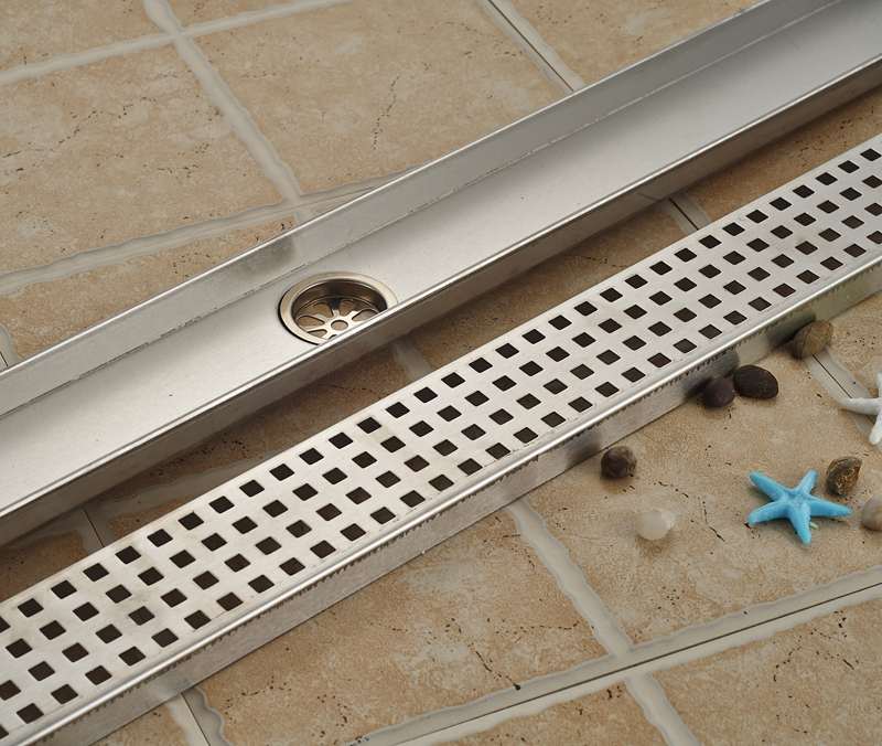 Brushed Nickel 120 cm * 7 cm Long Shower Floor Drain Stainless Steel Shower Grate Floor Waste Filler|grate floor|waste disposalwast - AliExpress