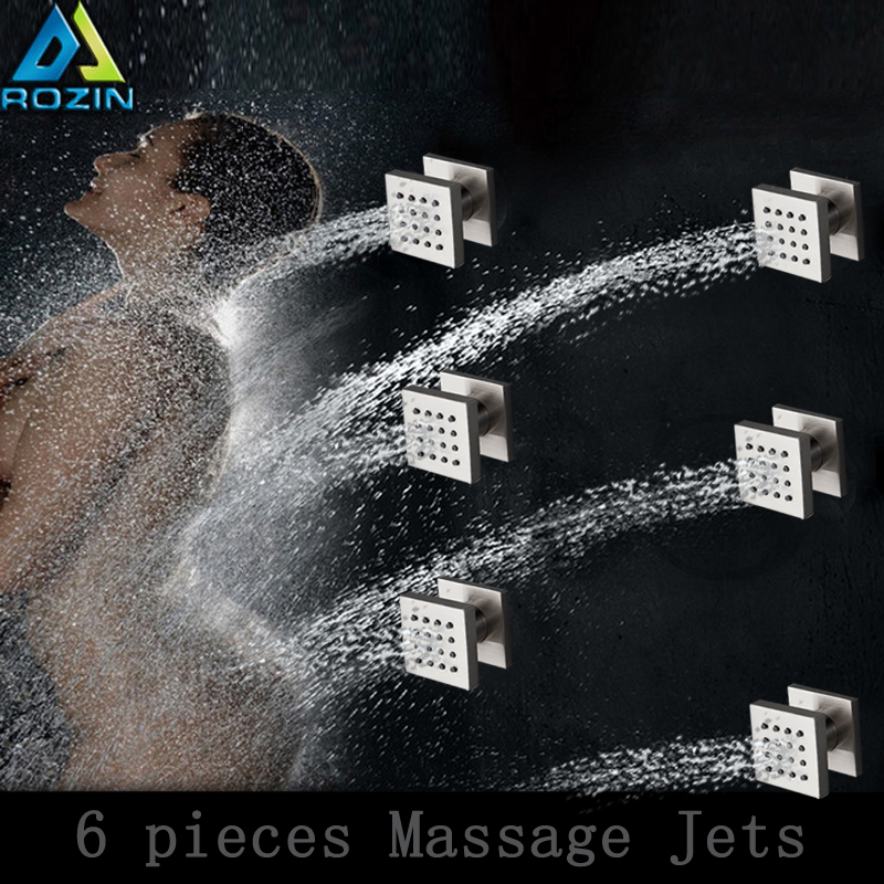 Promotion Brass Body Shower Massage Jets 6 Pcs Body Sprayer Jets Bathroom SPA Massage Sprayer Nozzle|shower massage|massage jetsshower shower - AliExpress