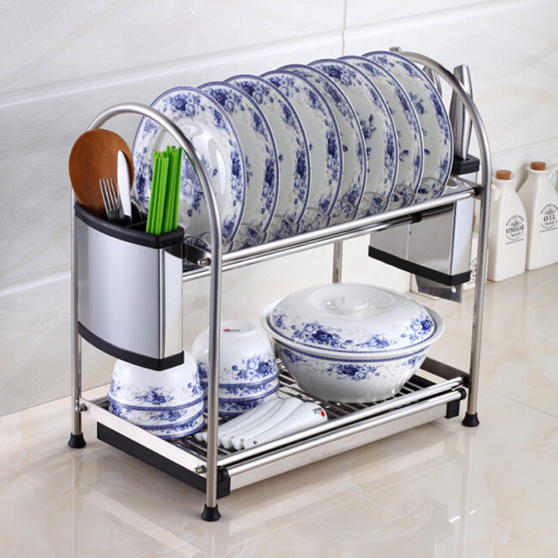 Desktop Home Kitchen Organizer Rack Storage Holder Tableware drain rack Kitchen cabinet storage Stainless Steel Finish|Kitchen Cabinet Storage|   - AliExpress